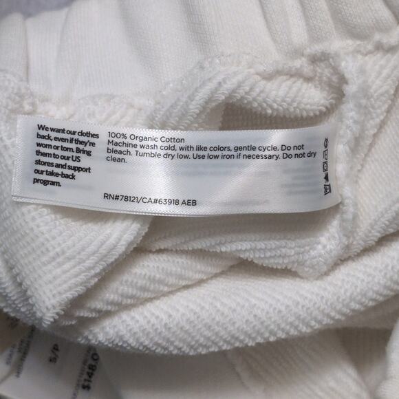 NWT Eileen Fisher White Mid-Thigh Shorts Drawstring Casual Small - Picture 6 of 9